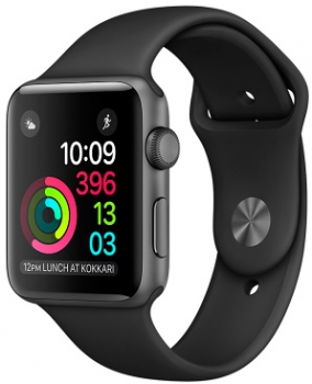 Apple Watch 2 38mm Space Gray Aluminum Case Black Sport Band Apple Watch 2 38mm Space Gray Aluminum Case Black Sport Band